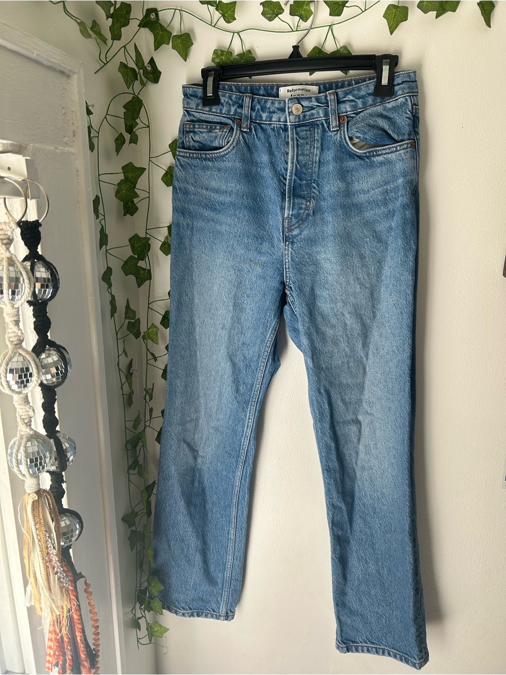 Reformation Jeans Light Blue Straight Leg Jeans size 27